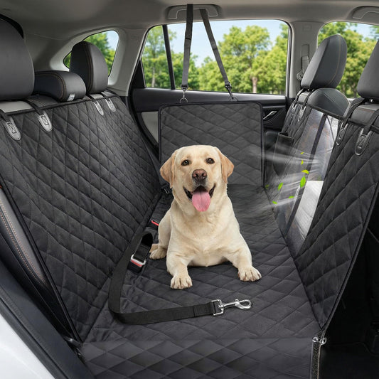 Dog Car Seat Cover, 600D Heavy Duty, Waterproof, Anti-Scratch, Nonslip, Hammock with Seatbelt