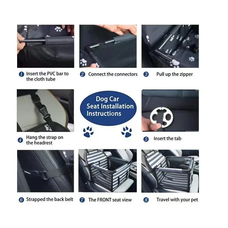 Home Furniture Travel Dog Car Seat Cover Waterproof Pet Dog Carriers Bag Cat Transport Hammock Dog Car Seat Basket for Small Med