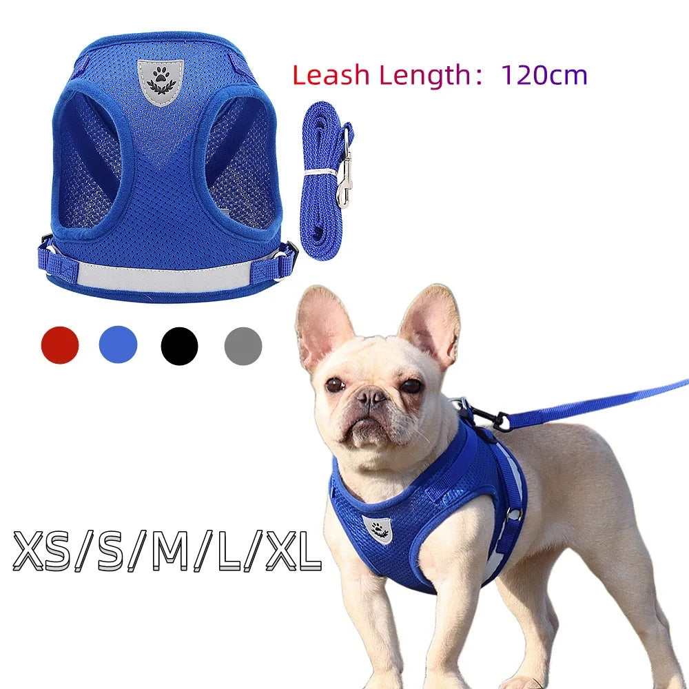 Quality Dog Harness and Leash Set Dog Accessories for Small Dog Chest Harness Dog Leash French Bulldog Pug Medium Pet Supplies