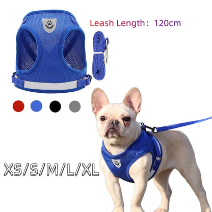 Quality Dog Harness and Leash Set Dog Accessories for Small Dog Chest Harness Dog Leash French Bulldog Pug Medium Pet Supplies