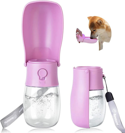Foldable Dog Water Bottle, Portable Water Dispenser, Dishwasher Safe Pet Accessories for Walking, Hiking, Travel
