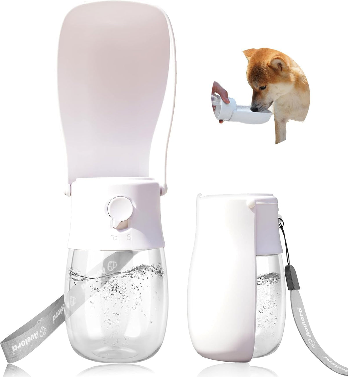 Foldable Dog Water Bottle, Portable Water Dispenser, Dishwasher Safe Pet Accessories for Walking, Hiking, Travel