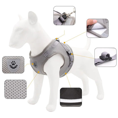 Quality Dog Harness and Leash Set Dog Accessories for Small Dog Chest Harness Dog Leash French Bulldog Pug Medium Pet Supplies
