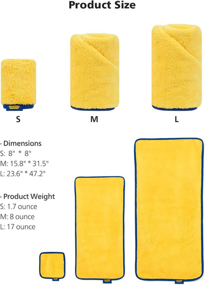 Ultra Absorbent Pet Towel | Quick-Drying, Soft Microfiber Dog & Cat Bath Towel | Lightweight, Durable, Fast Water-Soaking | Ideal for All Breeds (Medium) 15.7" X 31.5"