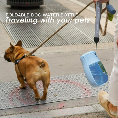 Foldable Dog Water Bottle, Portable Water Dispenser, Dishwasher Safe Pet Accessories for Walking, Hiking, Travel