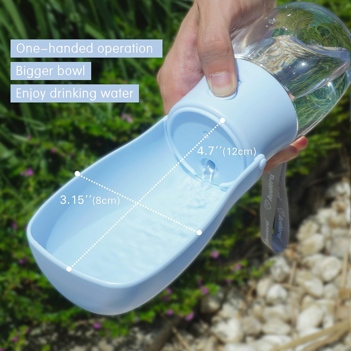 Foldable Dog Water Bottle, Portable Water Dispenser, Dishwasher Safe Pet Accessories for Walking, Hiking, Travel