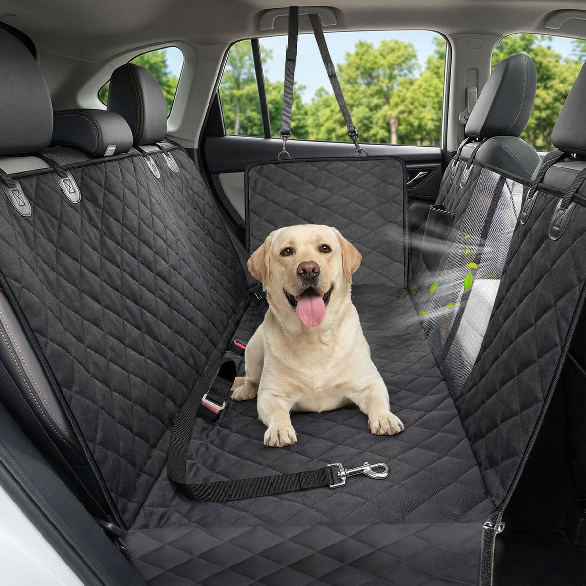 Dog Car Seat Cover, 600D Heavy Duty, Waterproof, Anti-Scratch, Nonslip, Hammock with Seatbelt