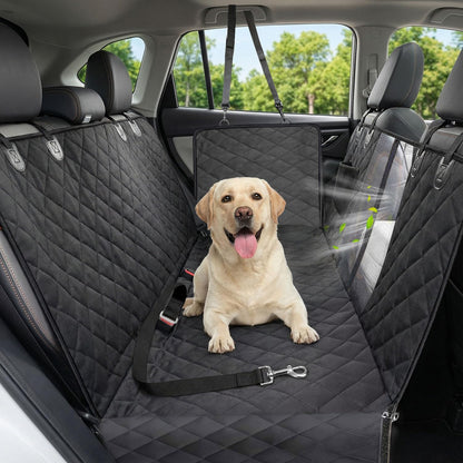 Dog Car Seat Cover, 600D Heavy Duty, Waterproof, Anti-Scratch, Nonslip, Hammock with Seatbelt
