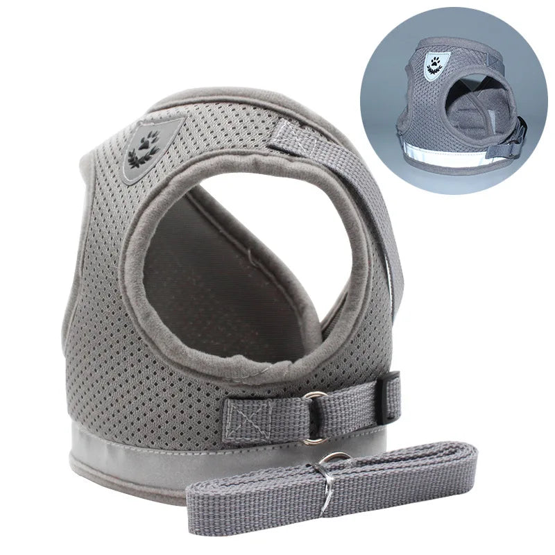 Quality Dog Harness and Leash Set Dog Accessories for Small Dog Chest Harness Dog Leash French Bulldog Pug Medium Pet Supplies